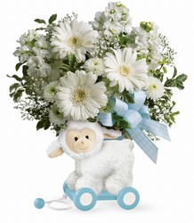 Teleflora's Sweet Little Lamb - Baby Blue from Victor Mathis Florist in Louisville, KY